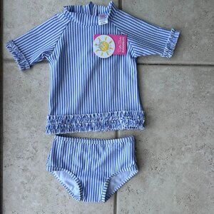 Ruffle Butts Rash Guard Kids Girls Swimsuit 18M-24M